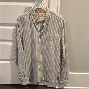 Ben Sherman Men's Striped Shirt - Blue and Tan